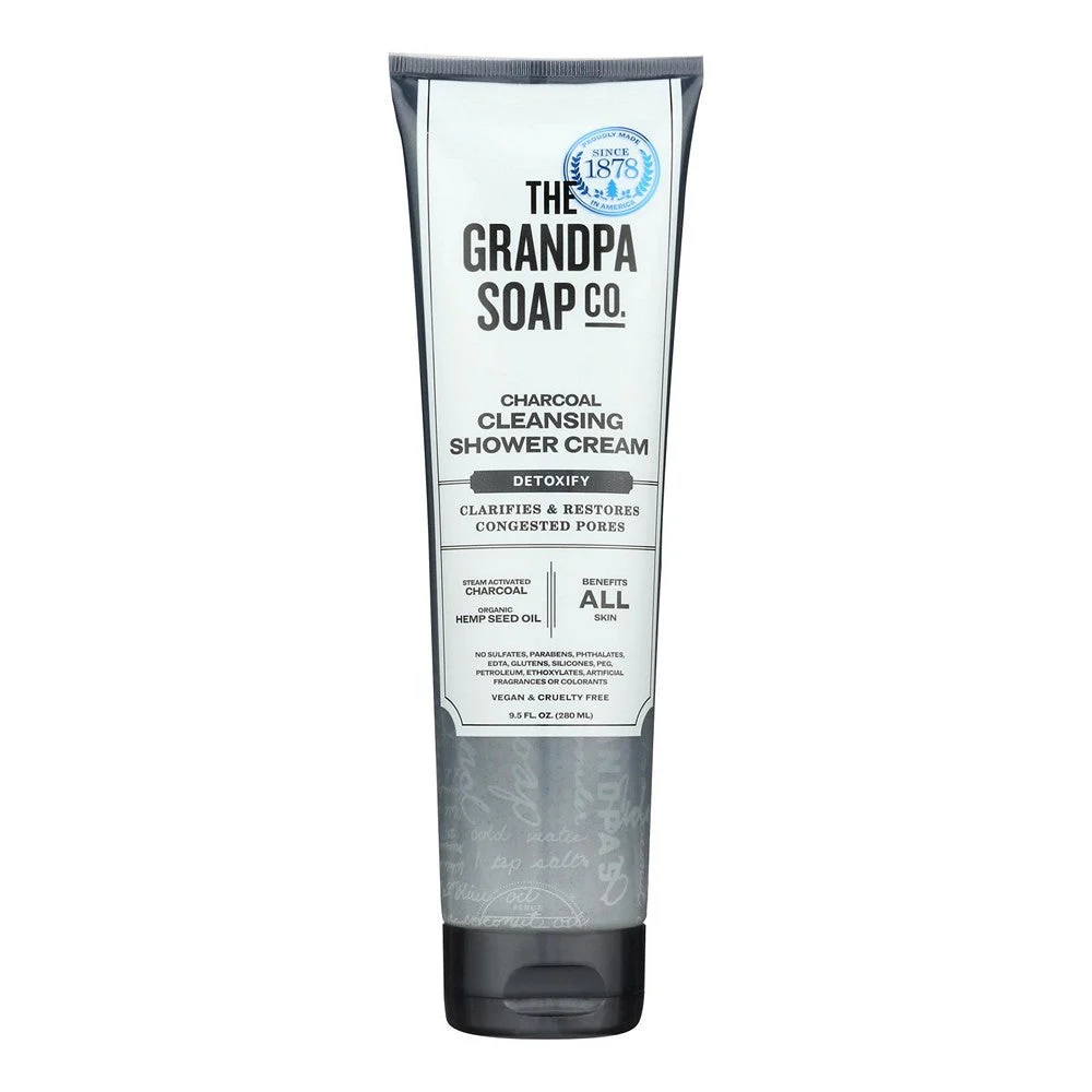 Grandpa Soap - Shower Cream Charcoal - 1 Each - 9.5 OZ