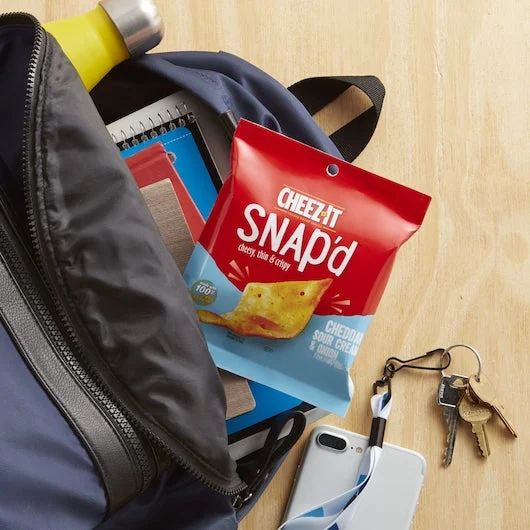 Kellogg's Cheez It Snap'd Cheddar Sour Cream And Onion Crackers 2.2 Ounce Size - 6 Per Case.