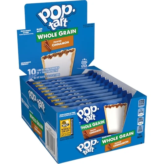 Kellogg's Pop Tarts Whole Grain Frosted Brown Sugar Cinnamon 1.69 Ounce Size - 120 Per Case.