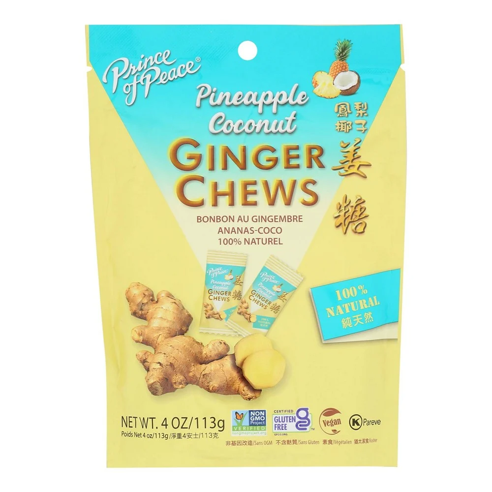 Prince Of Peace - Ginger Chews Pineap Cnut - EA of 1-4 OZ