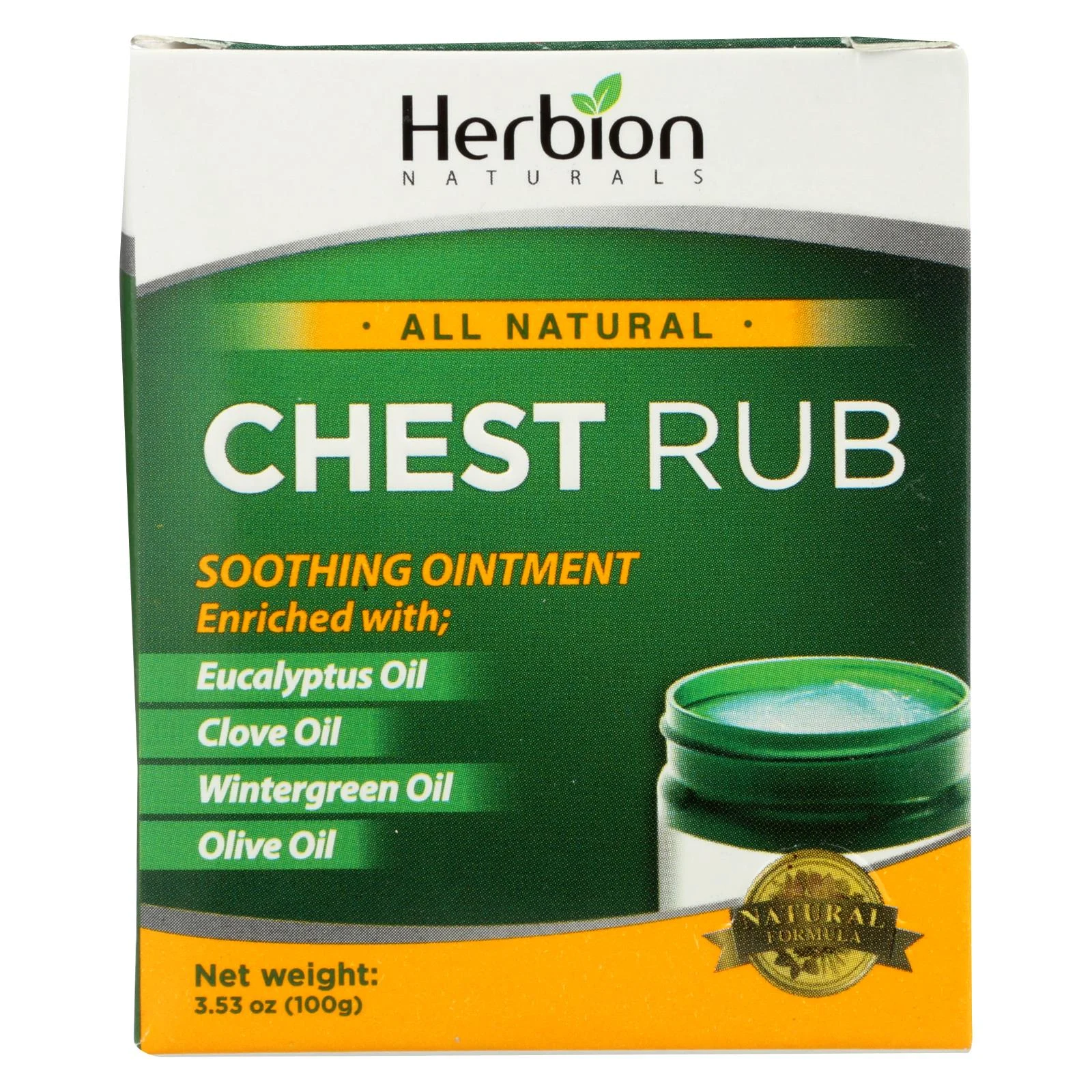 Herbion Naturals All Natural Chest Rub Ointment - 1 Each - 3.53 Ounce