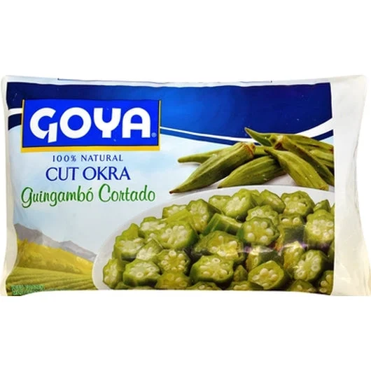 Okra Frozen Cut - 16 Ounce Size - 12 Per Case.