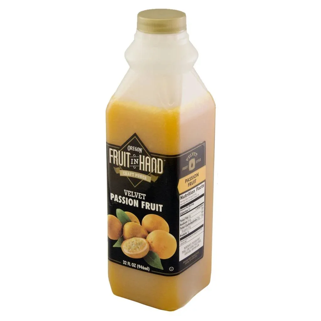 Oregon Fruit Products Fruit In Hand Passion Fruit Craft Puree 32 Fluid Ounce - 6 Per Case.