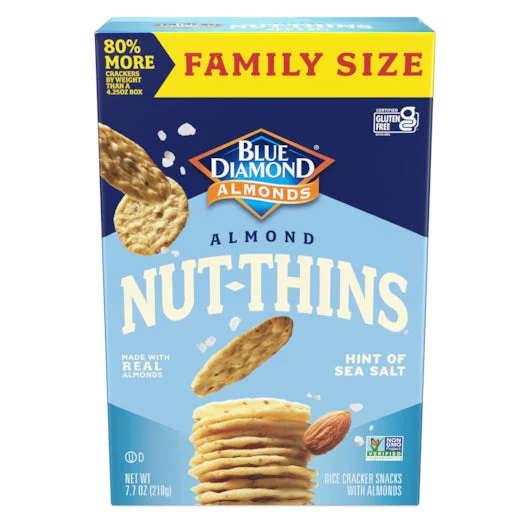 Nut Thins Hint Of Sea Salt 7.7 Ounce Size - 6 Per Case.