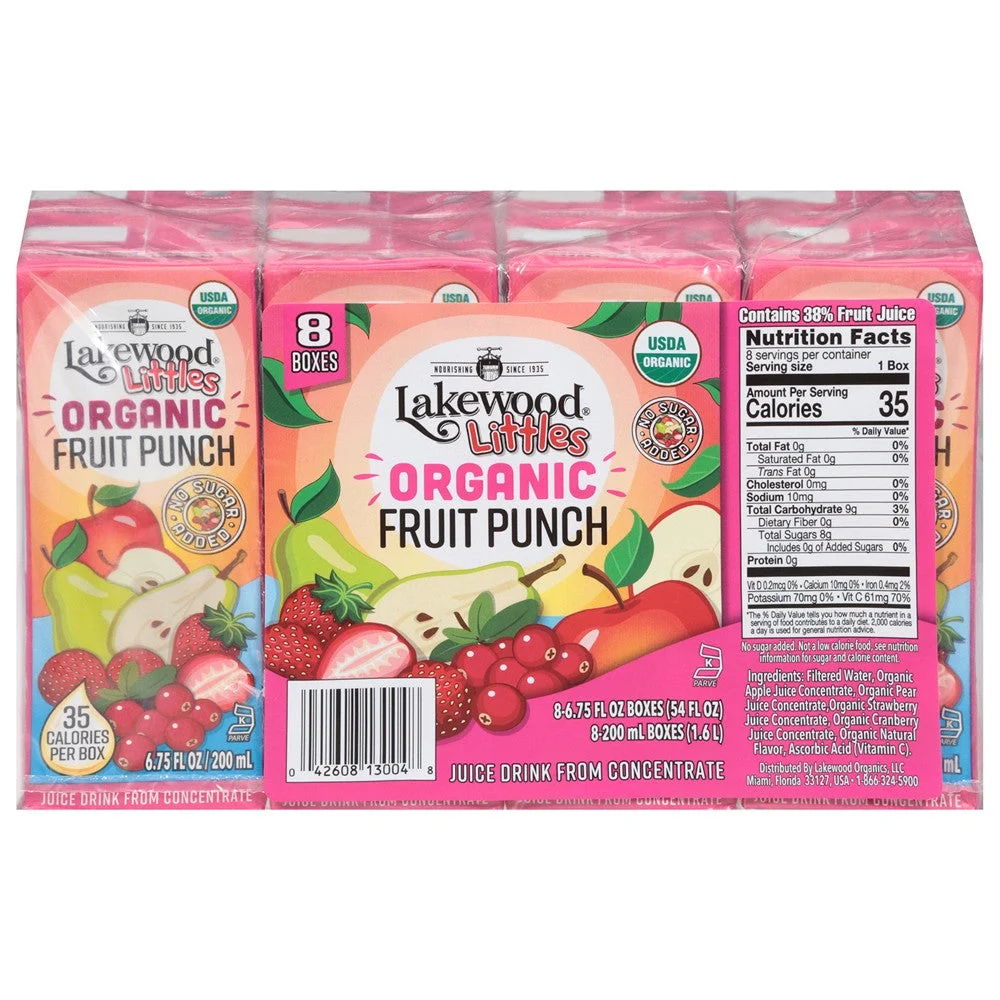 Lakewood - Juice Organic Fruit Punch Lttle - Case of 4-8/6.75 Z
