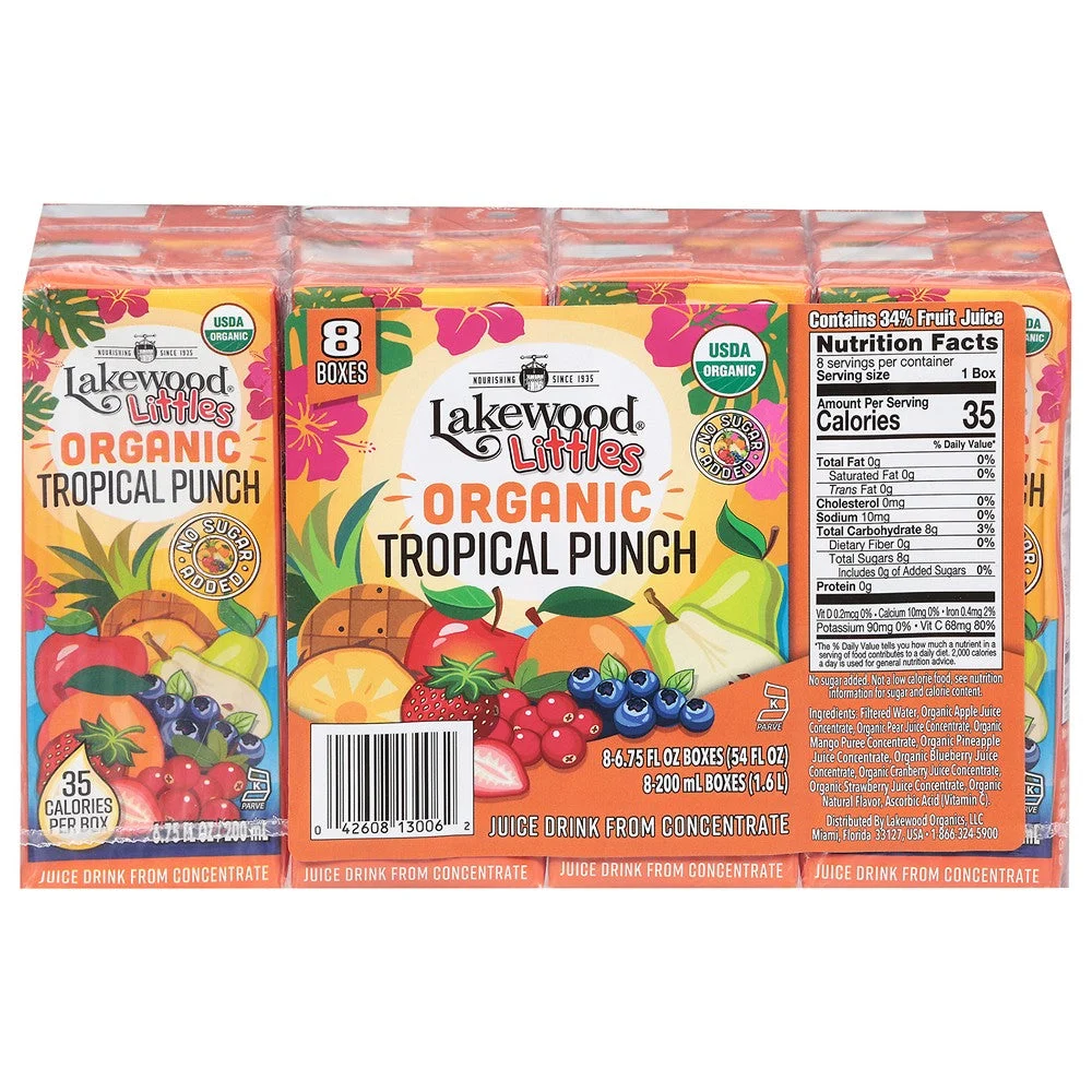 Lakewood - Juice Organic Trop Pnch Lttle - Case of 4-8/6.75 Z