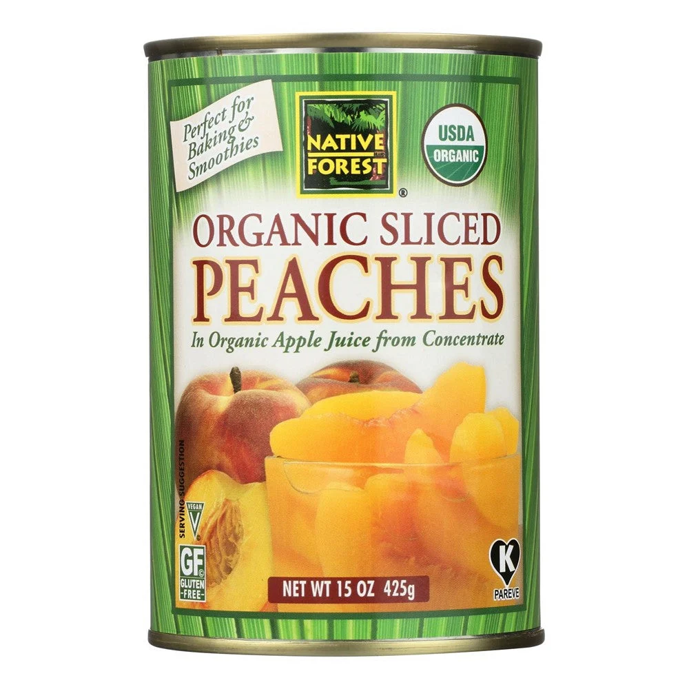 Native Forest - Peaches Organic Sliced - Case of 12-15 OZ