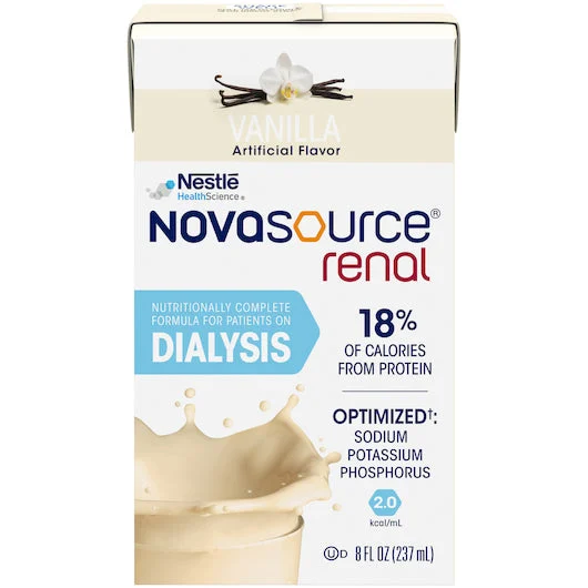Novasource Renal Vanilla Carton 8 Fluid Ounce - 24 Per Case.