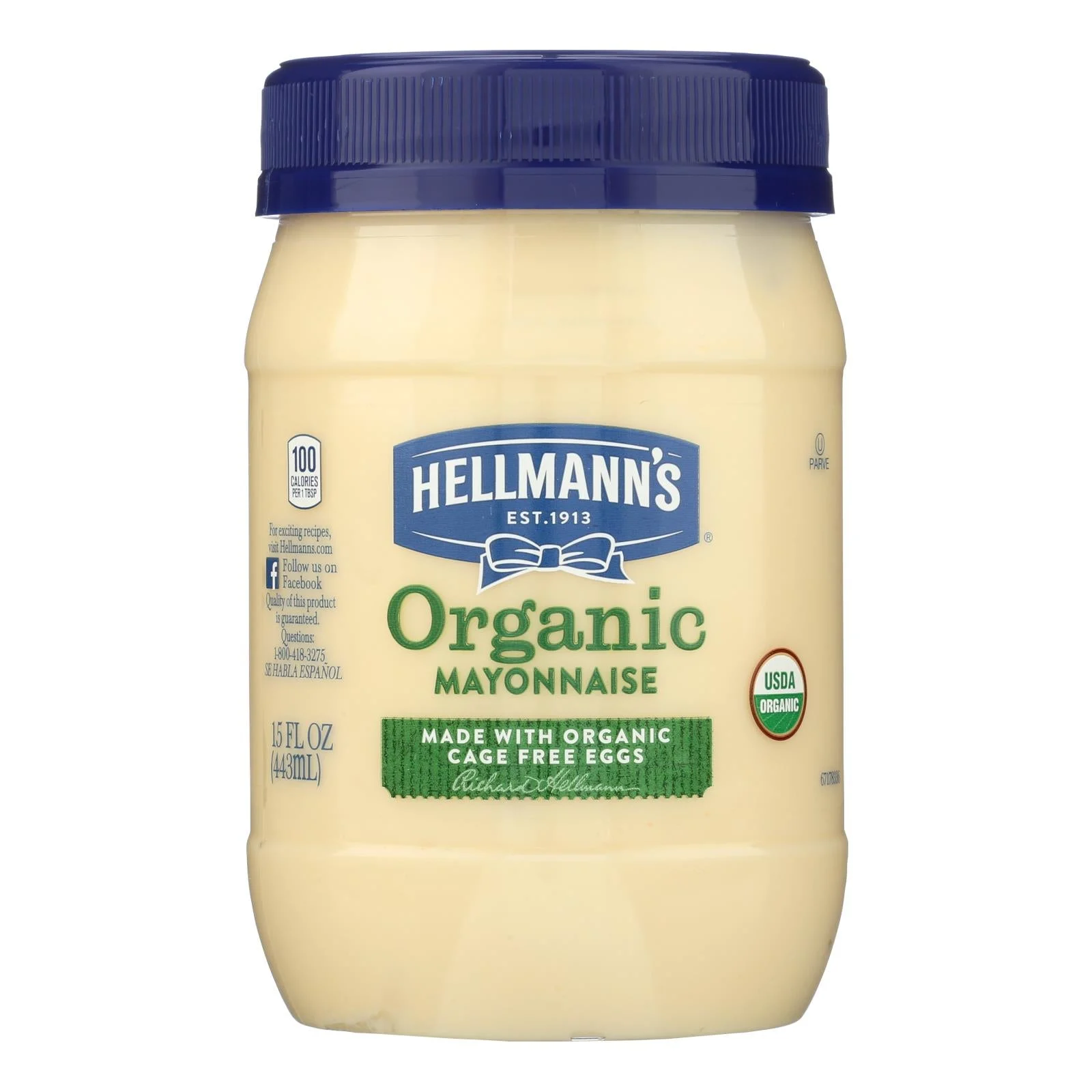 Hellman's Organic Mayonnaise - Case of 6 - 15 Fluid Ounce
