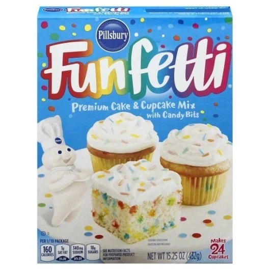 Pillsbury Funfetti Cake & Cupcake Mix, 15.25 Ounce Size - 12 Per Case.