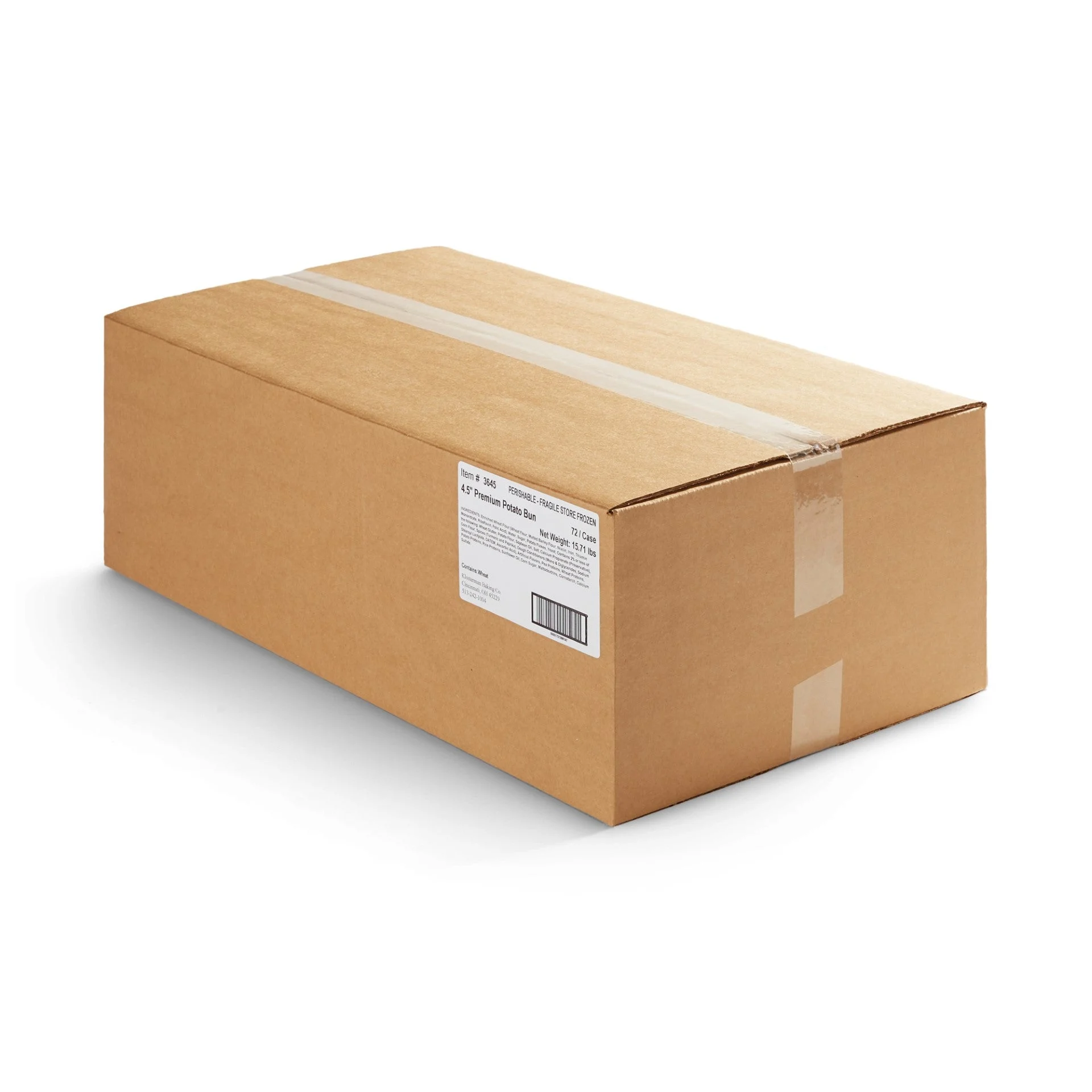 Klosterman 5 Inch Potato Bun With Shine 72 Count Packs - 1 Per Case.
