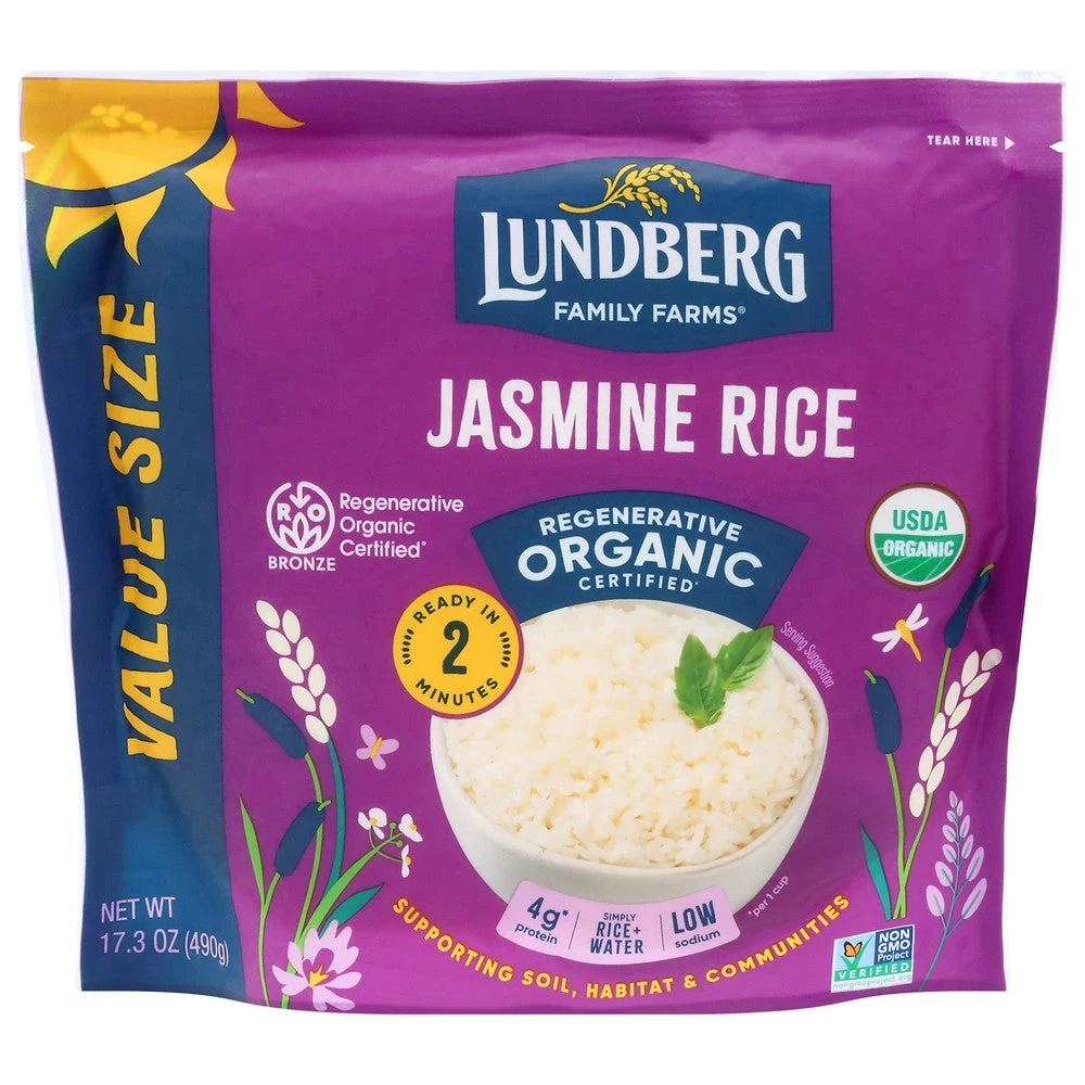 Lundberg Family Farms - Rice Organic White Jasmine - Case of 6-17.3 OZ