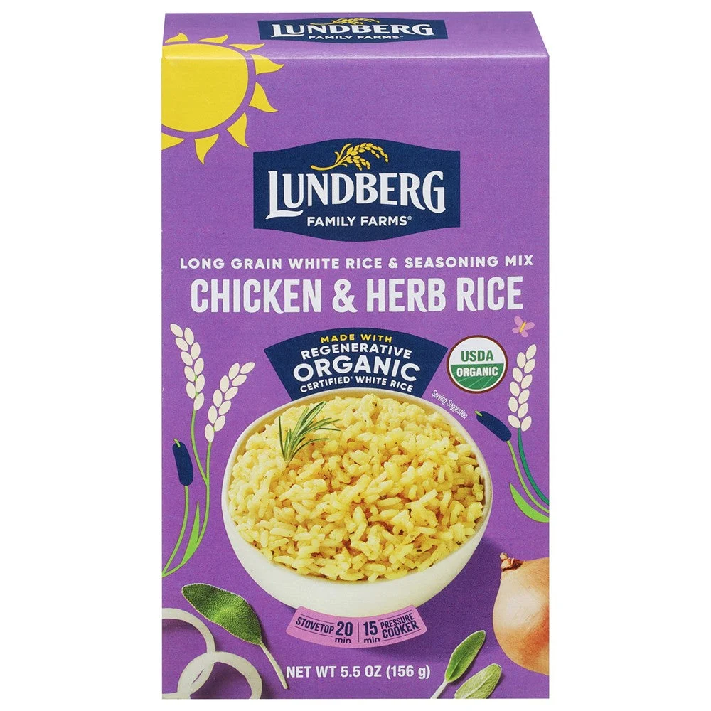 Lundberg Family Farms - Rice Organic White Chkn Herb - Case of 6-5.5 OZ