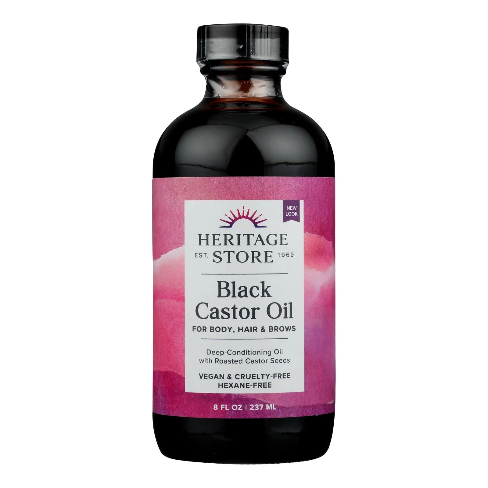 Heritage Store Castor Oil - Black - 8 fl Ounce
