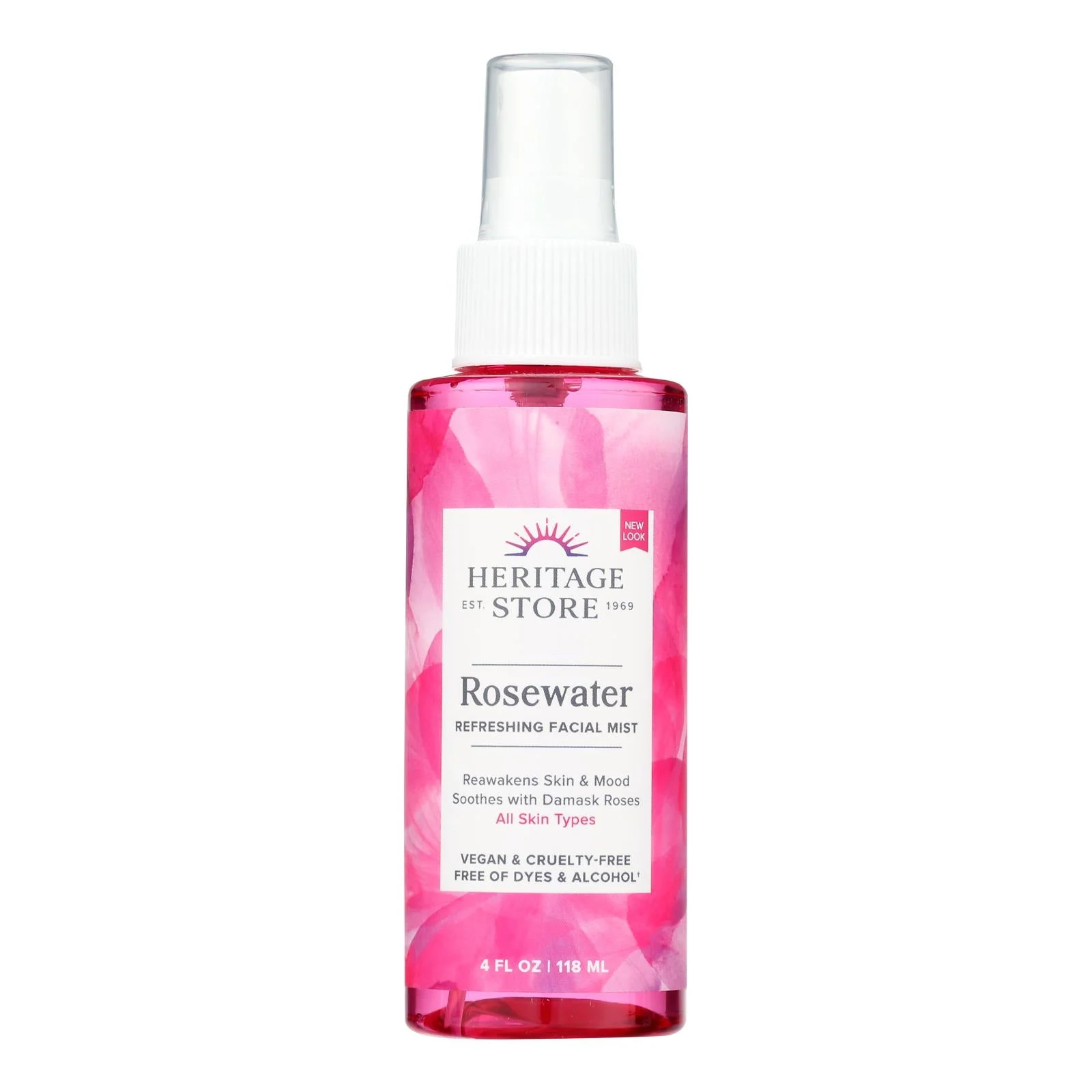 Heritage Products Rose Petals Rosewater Spray - 4 fl Ounce
