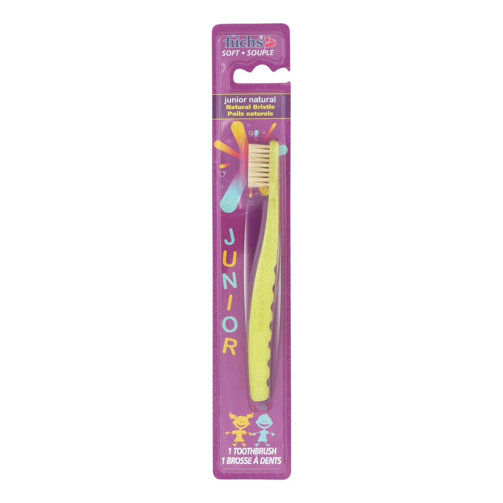 Fuchs Natural Bristle Junior Toothbrush - Case of 12 - Count
