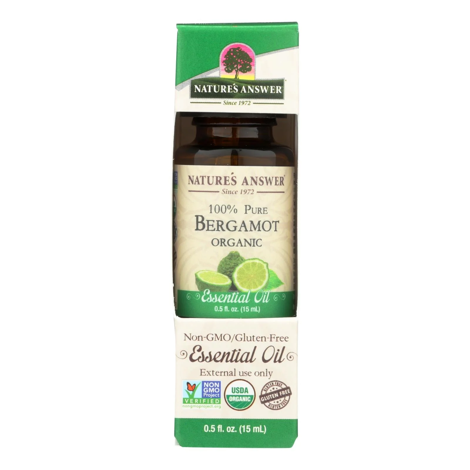 Nature's Answer - Organic Essential Oil - Bergamot - 0.5 Ounce.