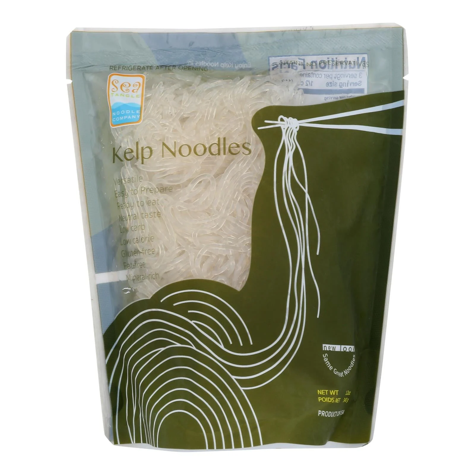 Sea Tangle Noodle Company Kelp Noodles - Case of 12 - 12 Ounce