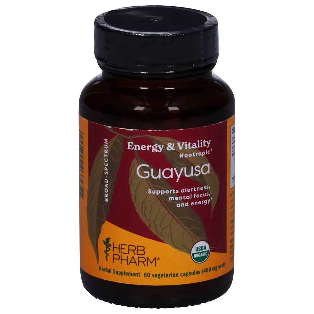 Herb Pharm - Guayusa Organic Enrgy Vitalty - EA of 1-60 CT