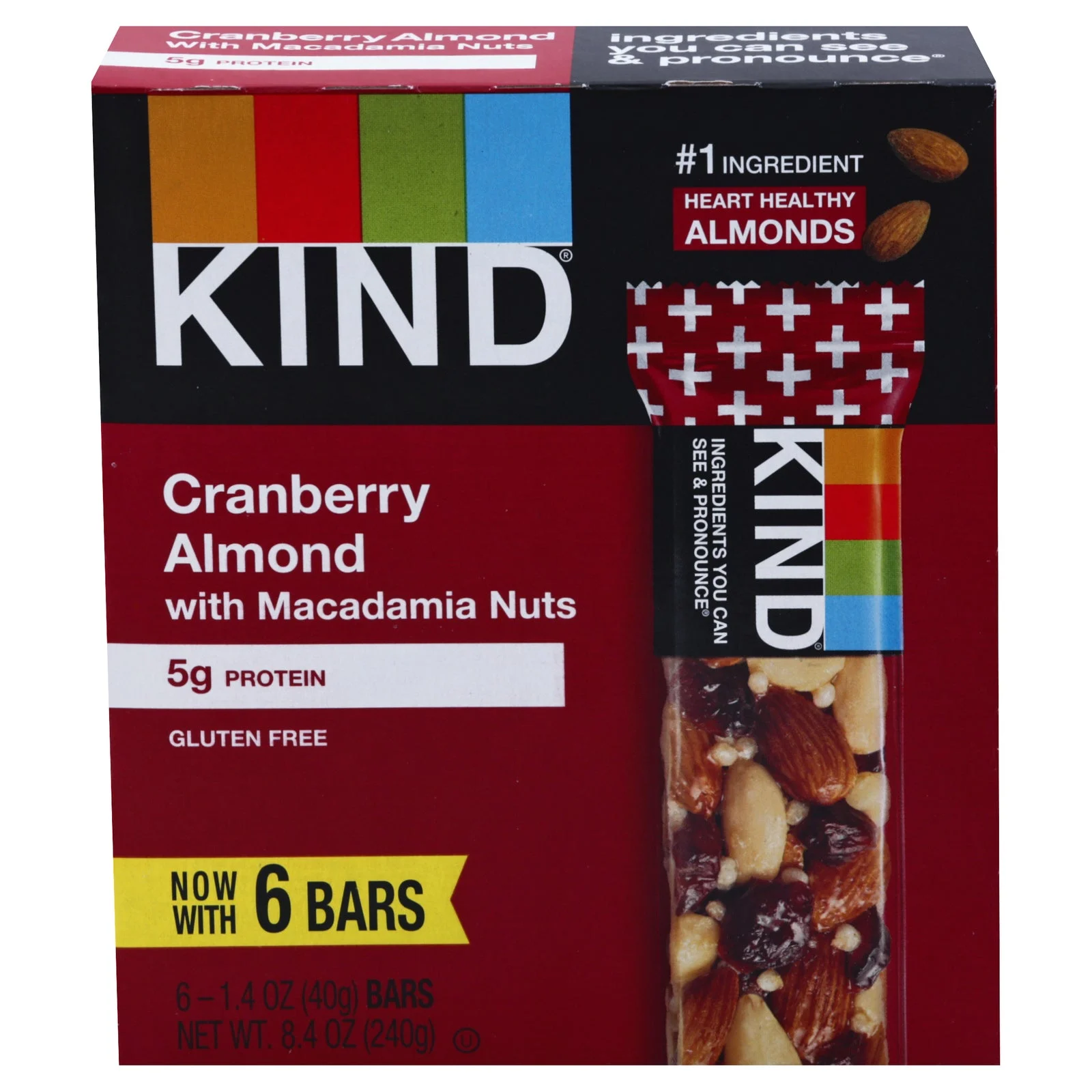 Kind - Bar Cranbery Almond - Case of 10-6/1.4 OZ
