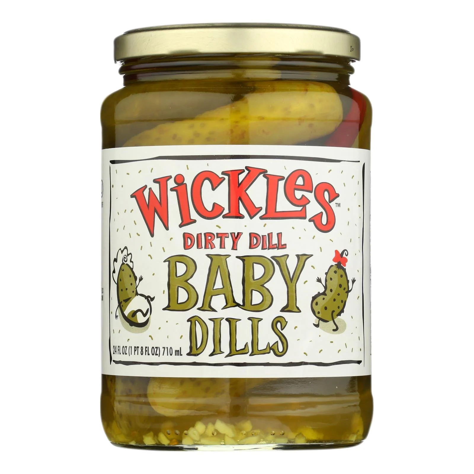 Wickles Dirty Dill Baby Dills - Case of 6 - 24 Ounce