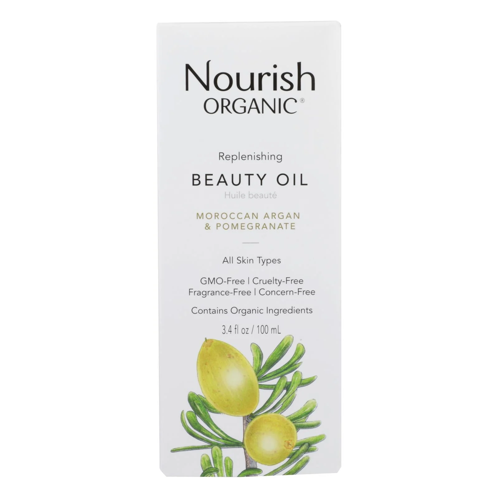 Nourish Organic Argan Oil - Replenishing Multi Purpose - 3.4 Ounce