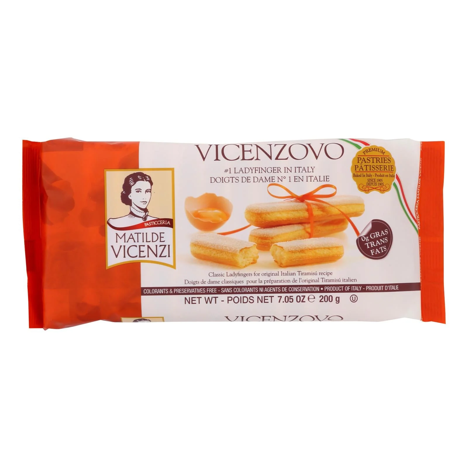 Vicenzi - Cookie Vicenzovo Ladyfinger - Case of 12 - 7.05 Ounce
