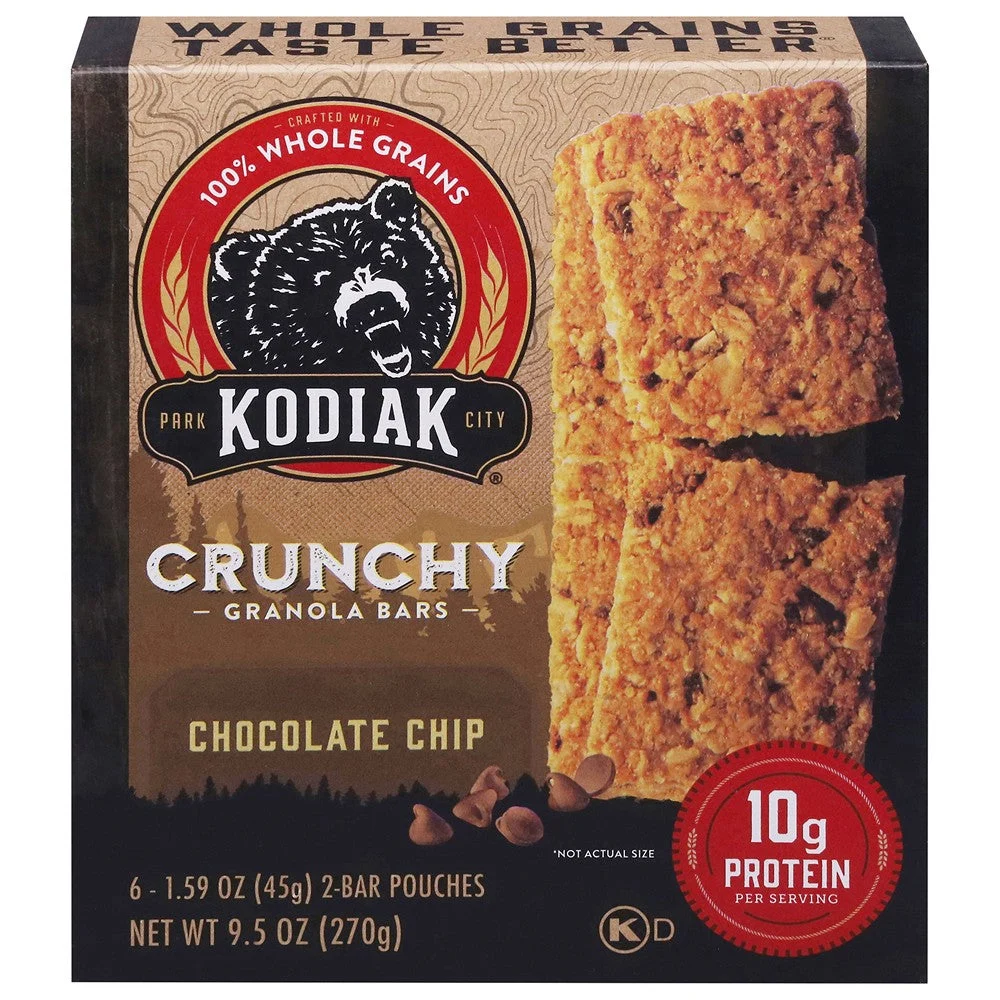 Kodiak Cakes - Granola Bar Chocolate Chip - Case of 12-6/1.59OZ