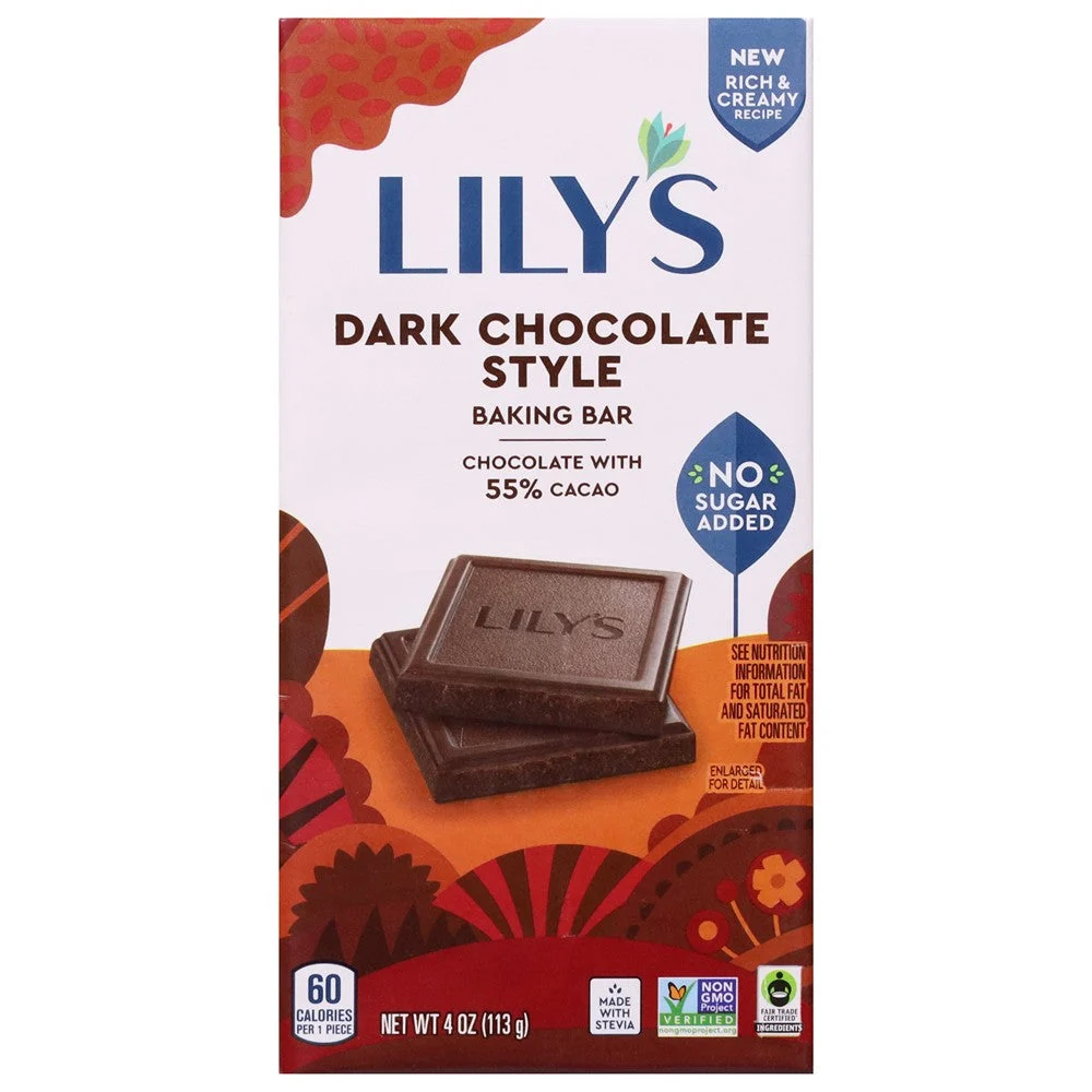 Lilys - Bkng Bar 55% Dk Chocolate Styl - Case of 18-4 OZ