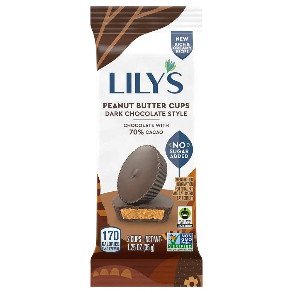 Lilys - Pbtr Cups Dark Chocolate 2 Pk - Case of 12-1.25 OZ