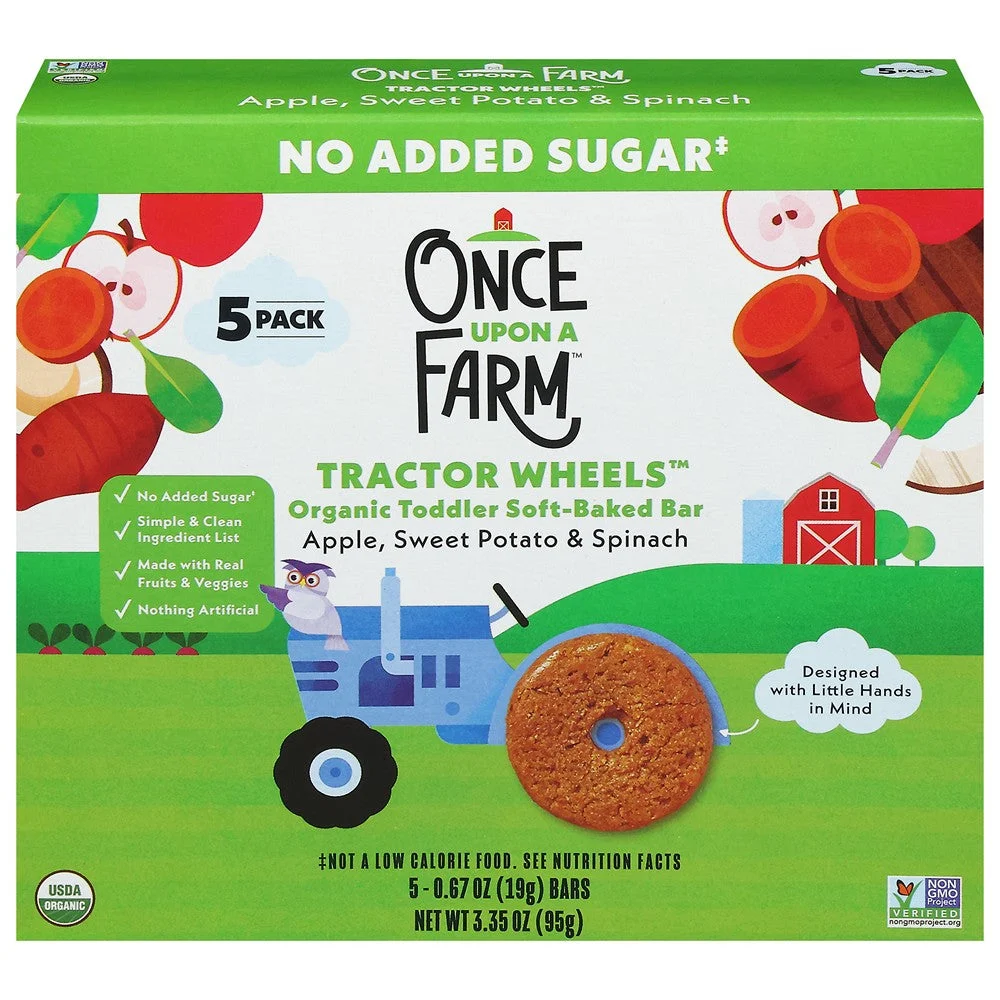 Once Upon A Farm - Bar Organic Apl Swt Pot Spin - Case of 8-3.35 OZ