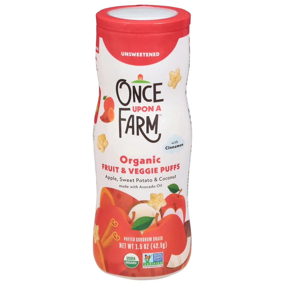 Once Upon A Farm - Puffs Organic Apl Sw Pot Cnut - Case of 6-1.5 OZ