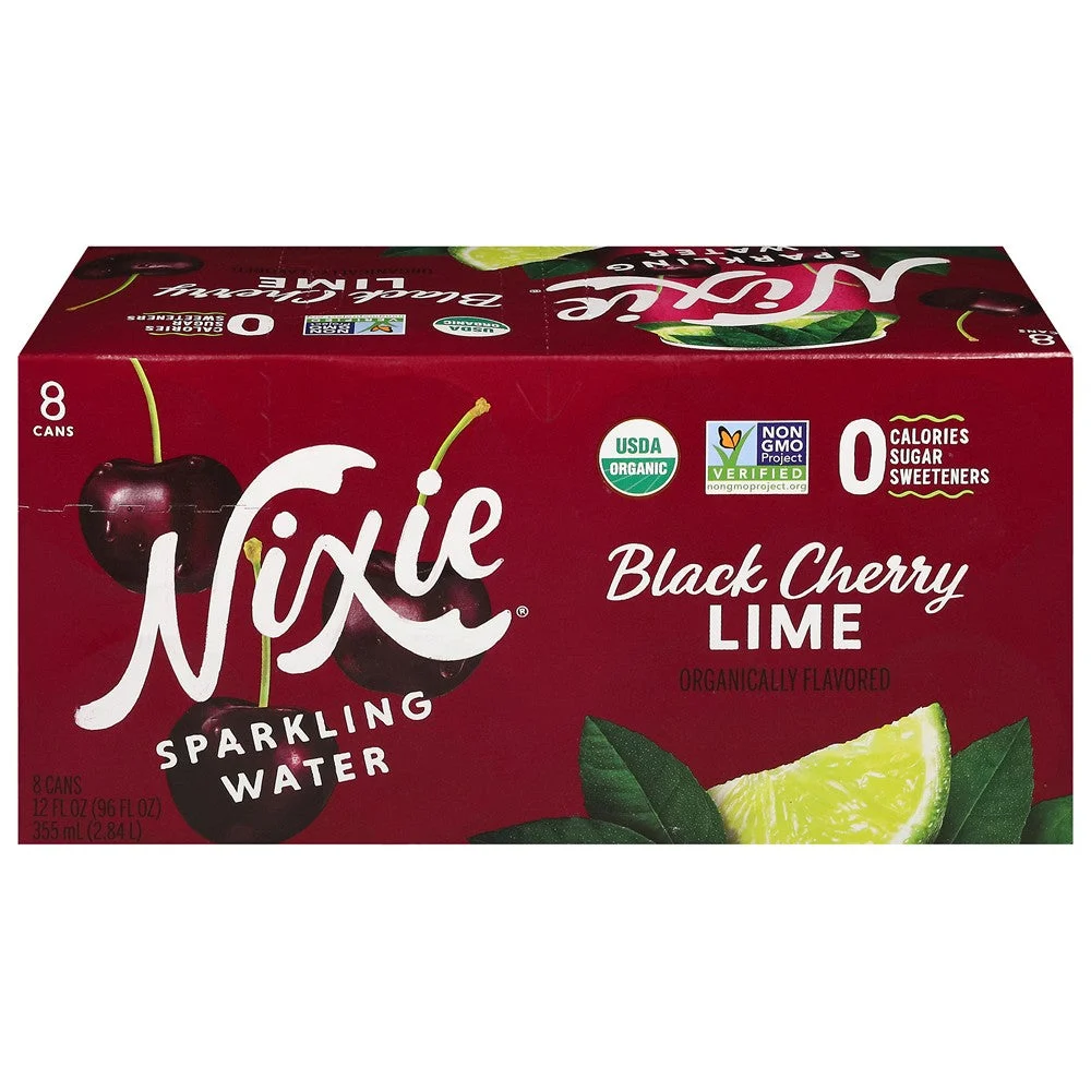 Nixie Sparkling Water - Sprk Wtr Organic Blk Chry Lme - Case of 3-8/12 FZ