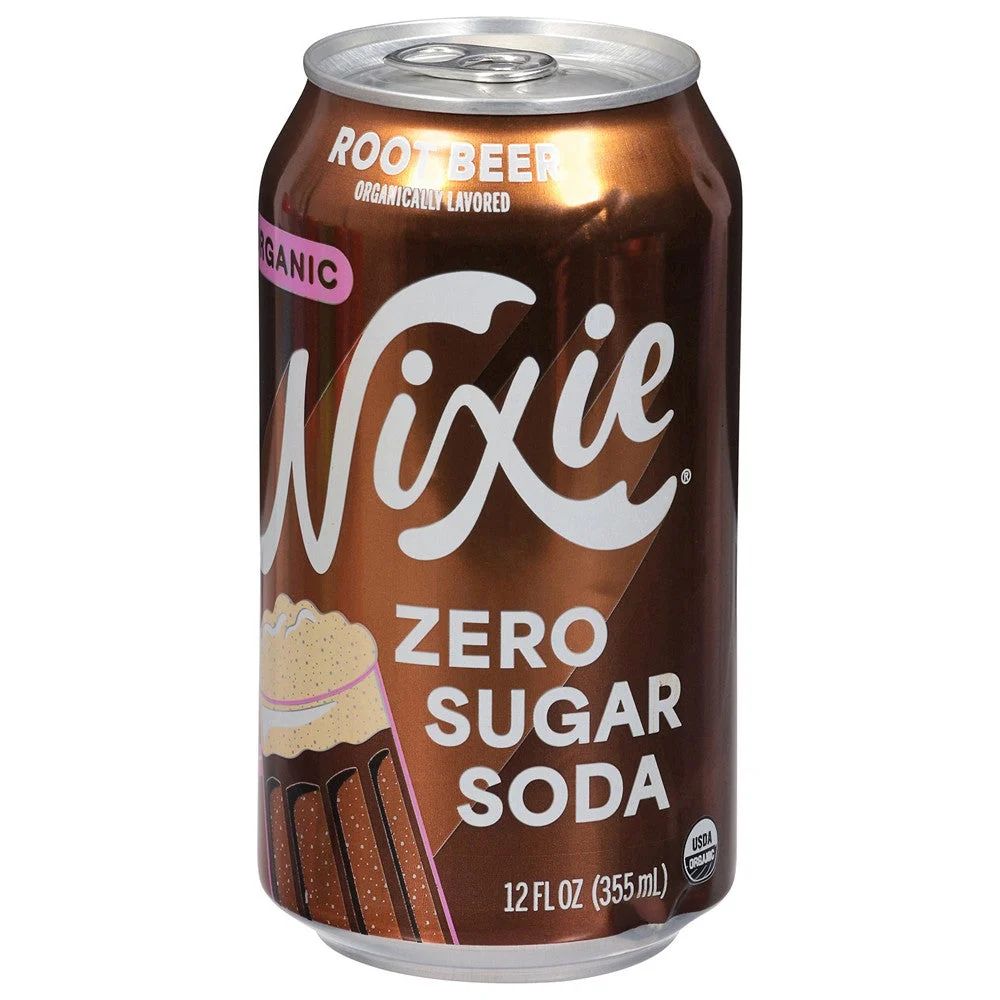 Nixie Sparkling Water - Soda Organic Root Br Zero Sgr - Case of 12-12 FZ