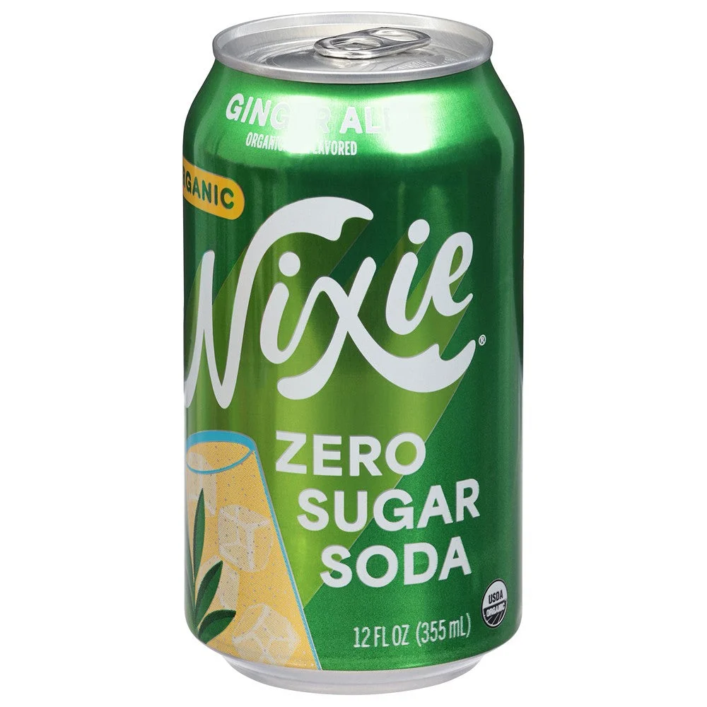 Nixie Sparkling Water - Soda Organic Ginger Ale Sf - Case of 12-12 FZ