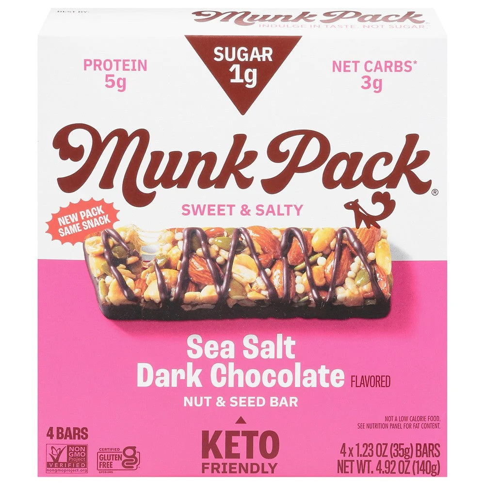 Munk Pack - Keto Nt&sd Seasalt Dk Chocolate - Case of 6-4/1.23OZ