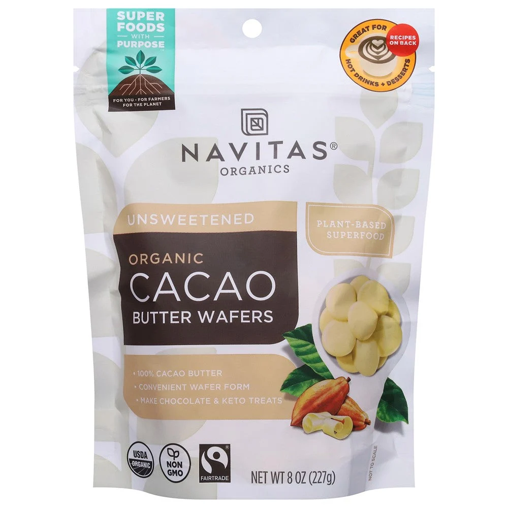 Navitas Organics - Wafers Organic Cacao Butter - Case of 6-8 OZ