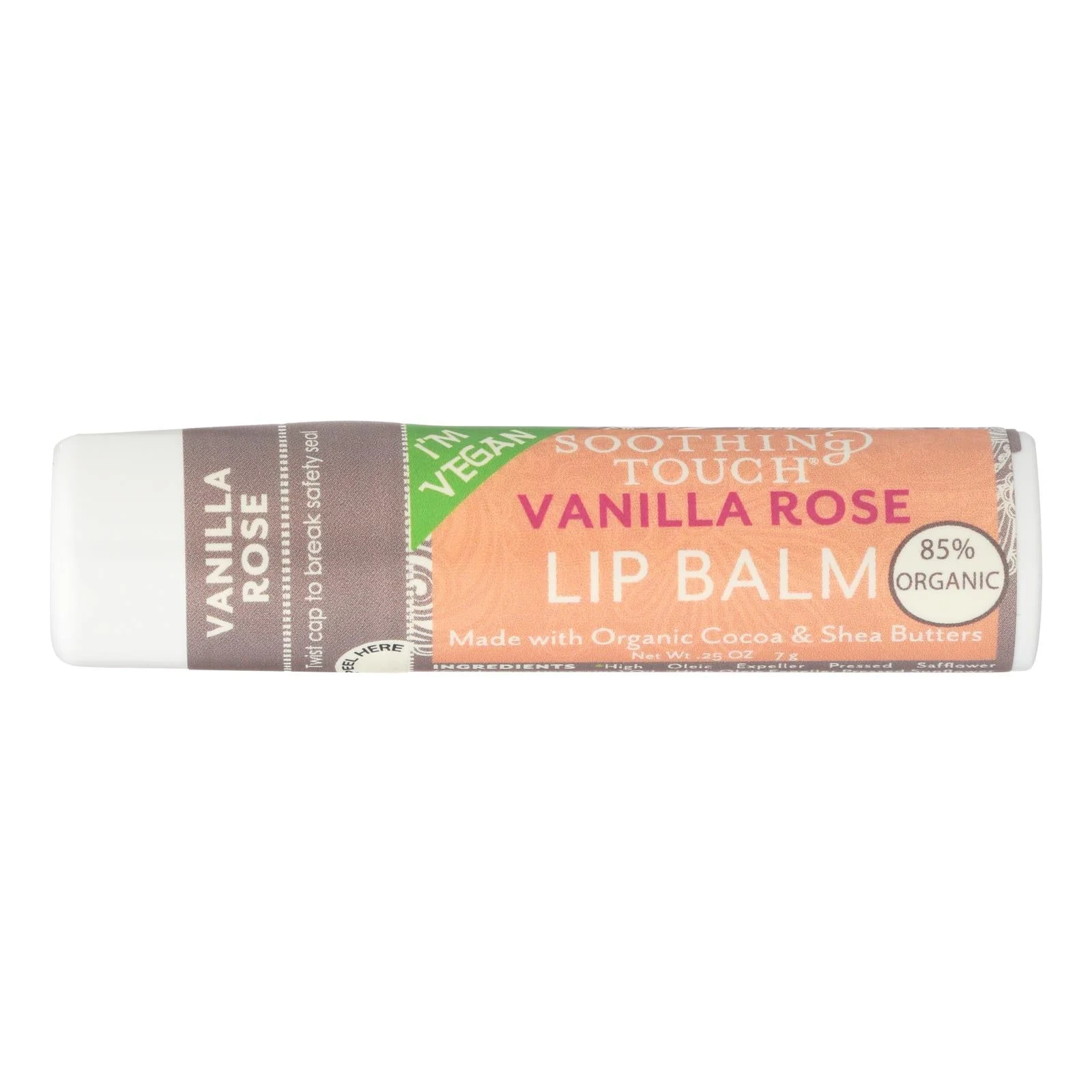 Soothing Touch Vanilla Rose Lip Balm Moisturizes And - Case of 12 - .25 Ounce