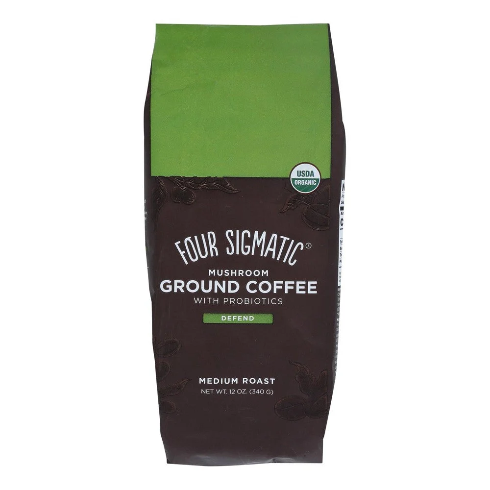 Four Sigmatic - Ground Coff Organic Happy Gut - Case of 8-10 OZ