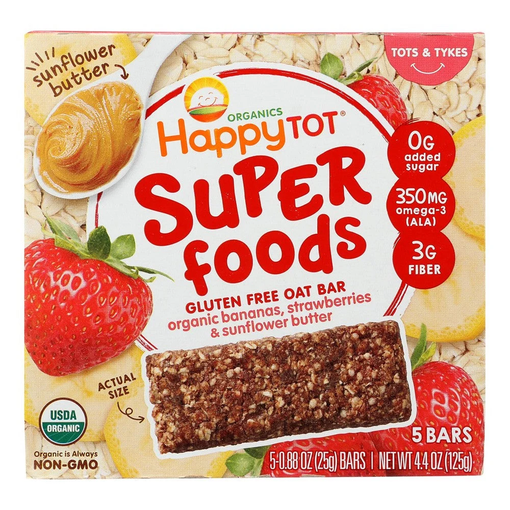 Happy Tot - Br Oat Ban Straw Snfl - Case of 6 - 5/.88OZ