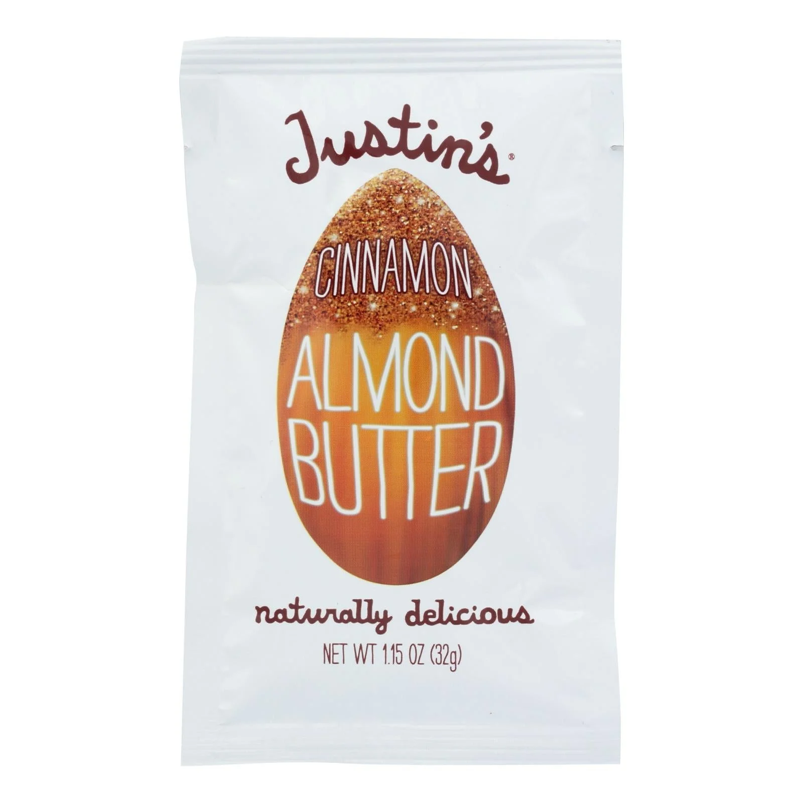 Justin's Nut Butter Squeeze Pack - Almond Butter - Cinnamon - Case of 10 - 1.15 Ounce.