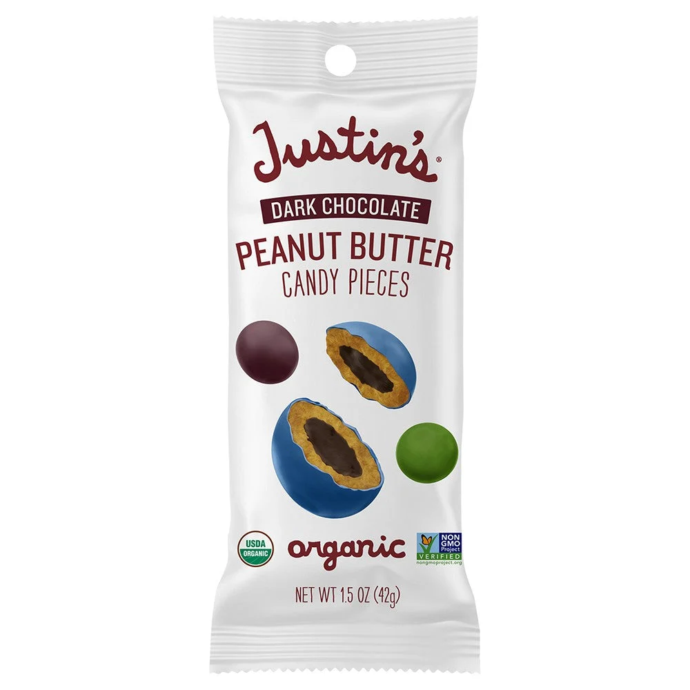 Justin's - Dark Chocolate Organic Pbtr Pieces - Case of 12-1.5 OZ