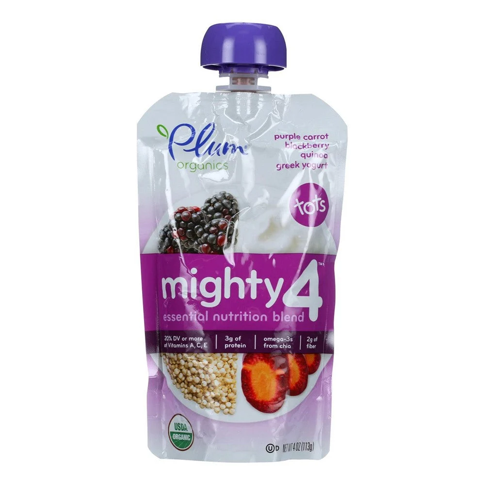 Plum Organics - Grk Ygrt Organic Crt Bry Quin - Case of 12-4 OZ
