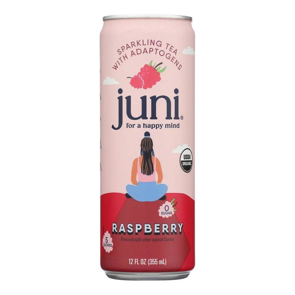 Juni - Sparklng Tea Organic Raspbrry - Case of 12-12 FZ
