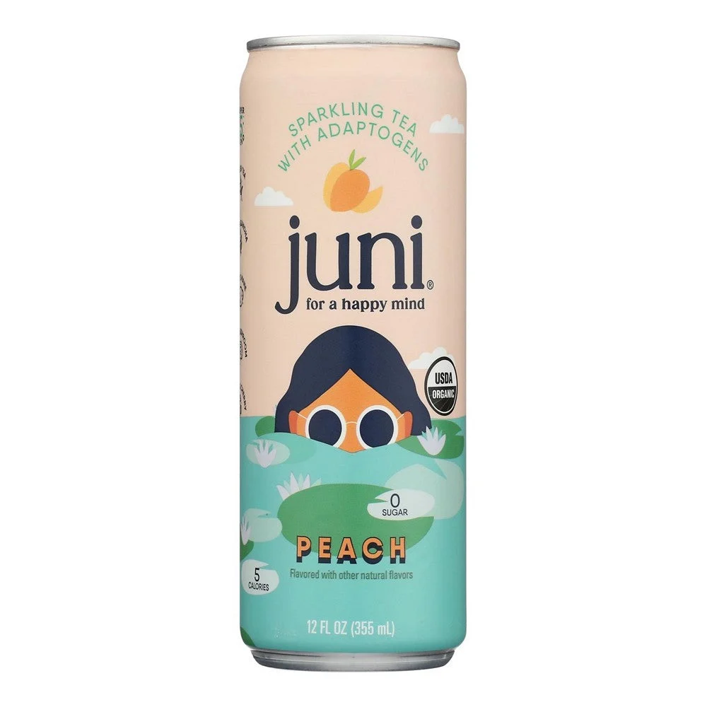 Juni - Sparklng Tea Organic Peach - Case of 12-12 FZ