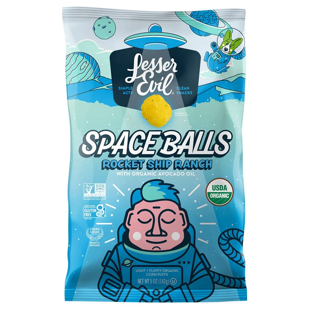 Lesser Evil - Space Ball Organic Rckt Ranch - Case of 6-5 OZ