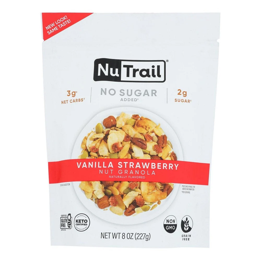 NutraiL - Granola Keto Vanilla Strawberry - Case of 6-8 ounces