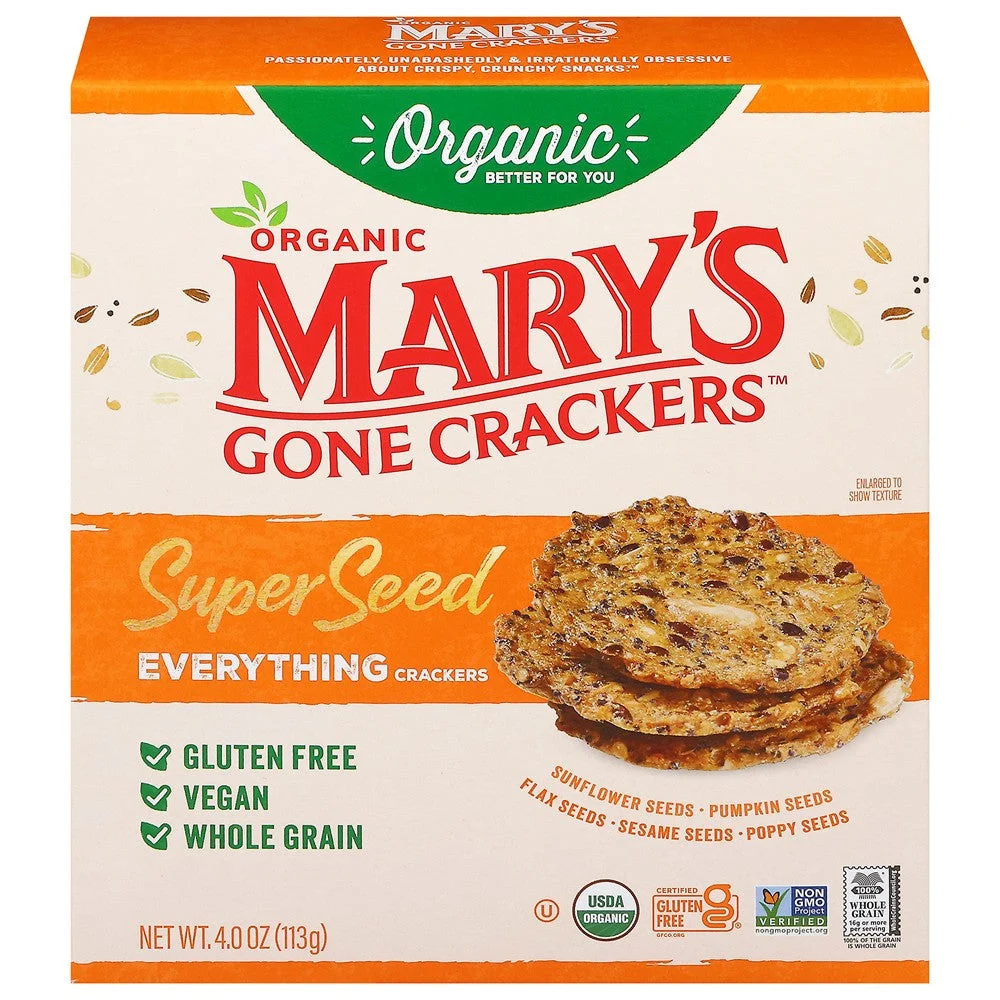 Mary's Gone Crackers - Crckr Organic Spr Sd Evrythng - Case of 6-4 OZ