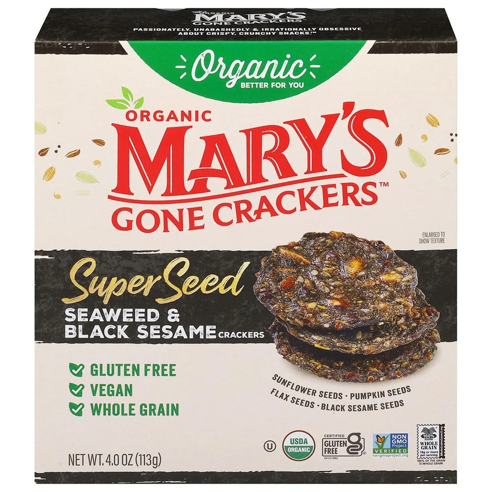 Mary's Gone Crackers - Crckr Organic Spr Sd Seawd - Case of 6-4 OZ