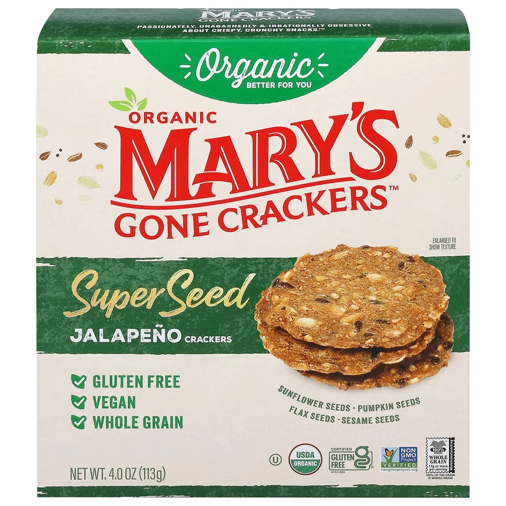 Mary's Gone Crackers - Crckr Organic Spr Sd Jalap - Case of 6-4 OZ